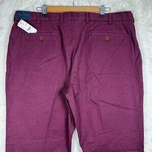 Brooks Brothers Milano Pants Men's 40x34 Maroon Supima Cotton Chino NEW NWT